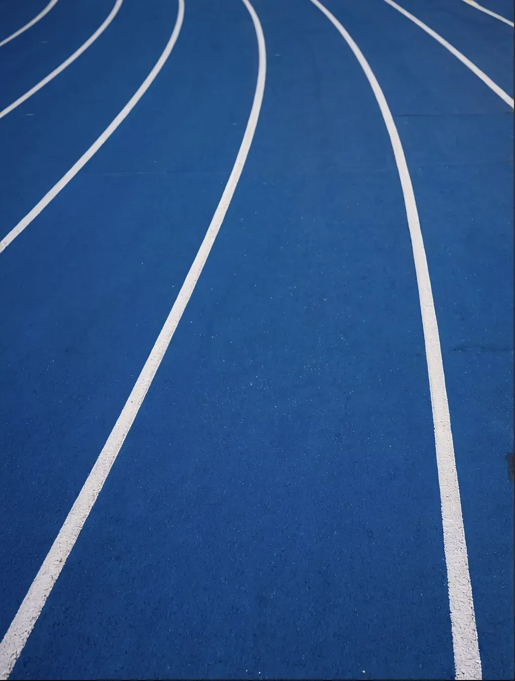 Running track lanes representing a proven track record
