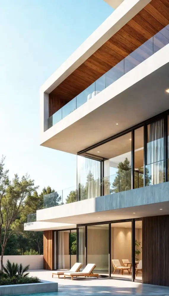 Modern luxury home with contemporary architecture